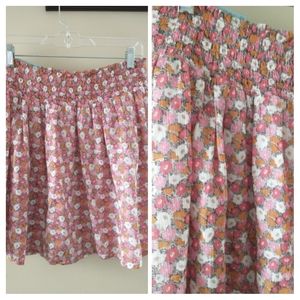 New Old Navy Jupe Skirt Ditsy Floral Smocked Waist sz M